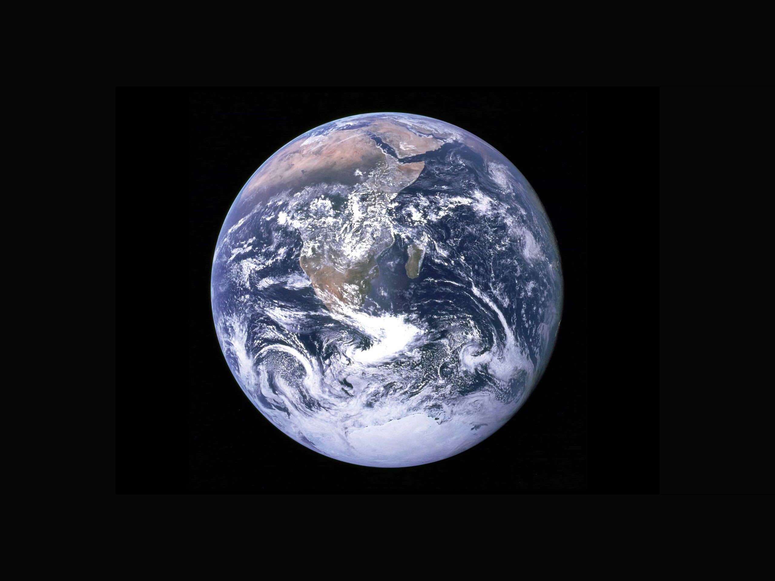 Image of earth from a space station